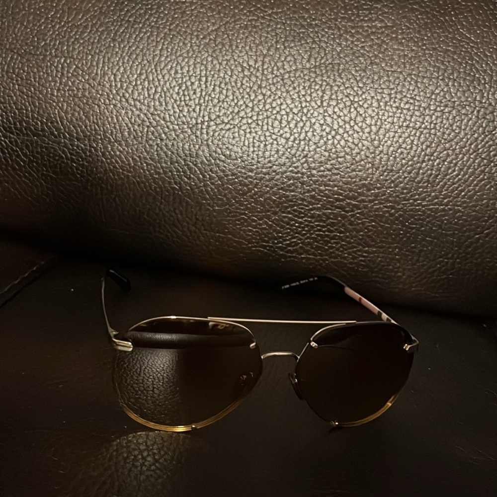 Burberry unisex check nova logo monogram aviator sunglasses NEW - Picture 3 of 8